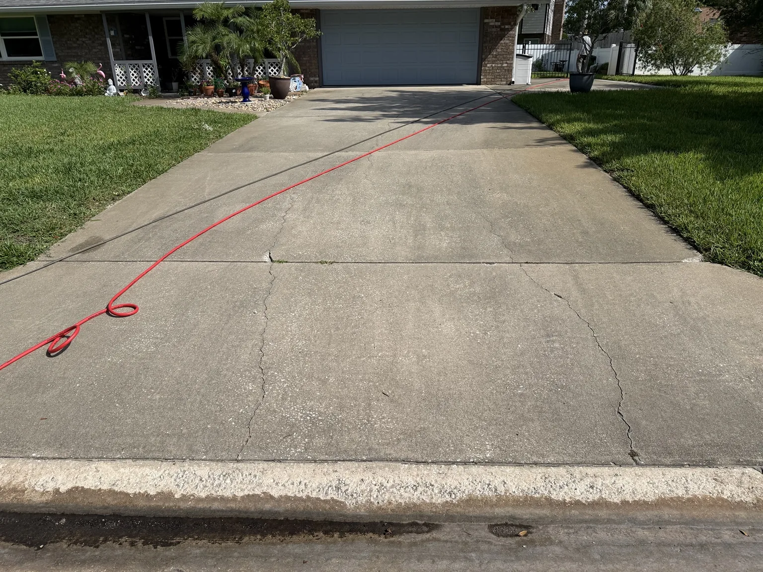 Finished clean driveway